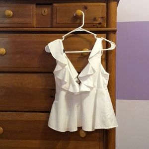 Forever 21 Plunging Flounce Top